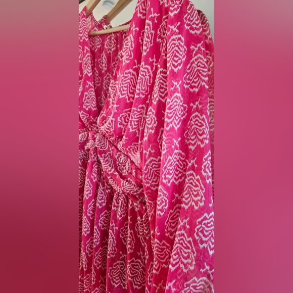 Pink Floral Long Sleeve Dress - Picture 4 of 5